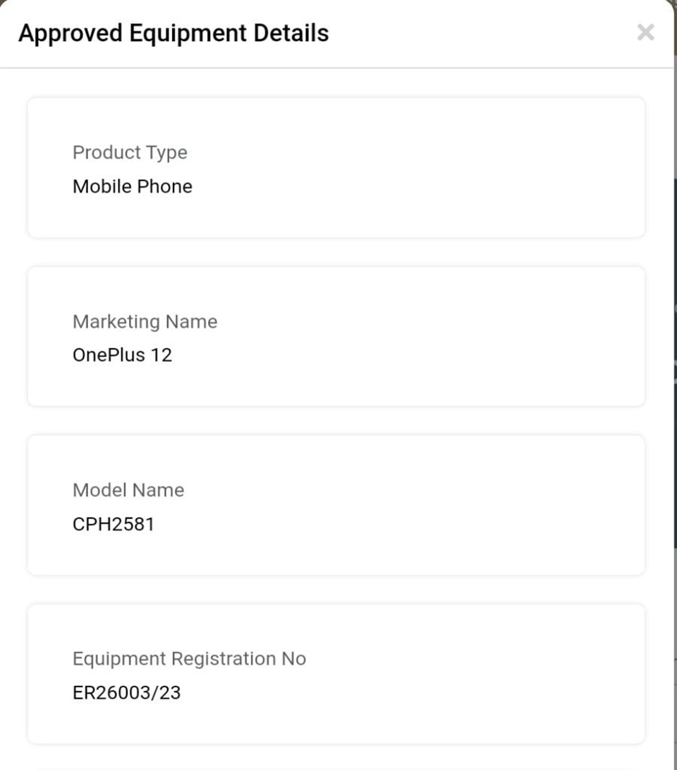 OnePlus 12 đạt chứng nhận TDRA