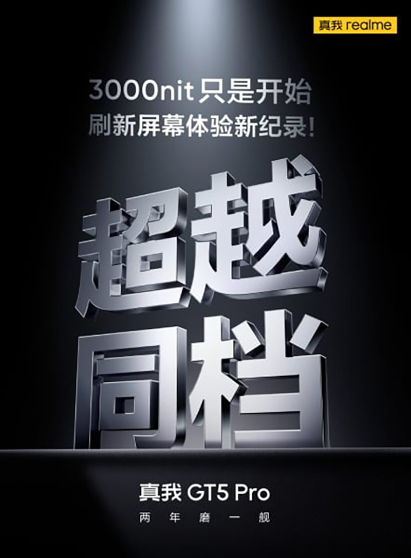 GT 5 Pro sẽ có màn hình siêu sáng