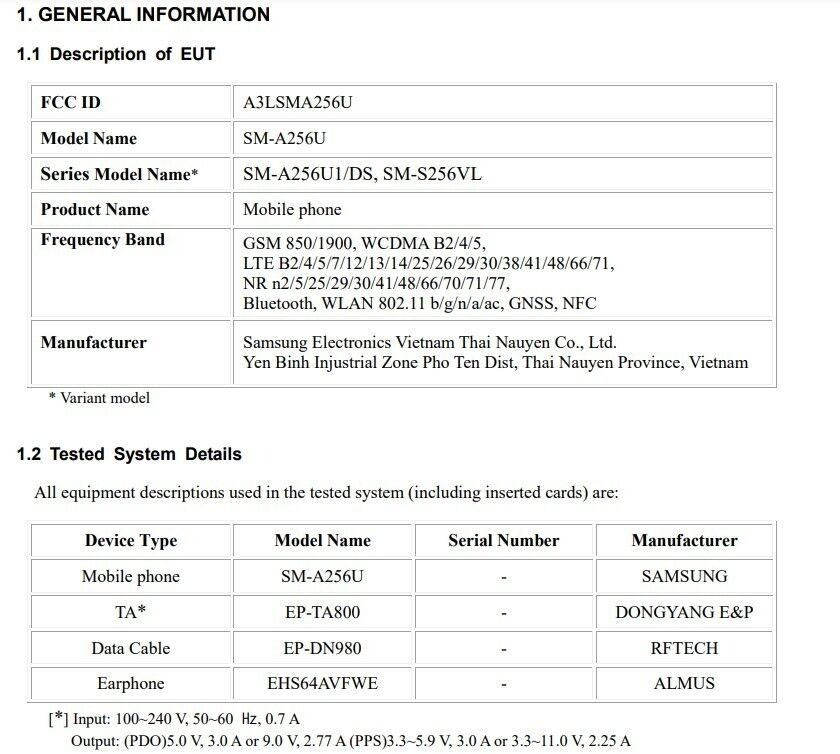 Galaxy A25 đạt chứng nhận FCC