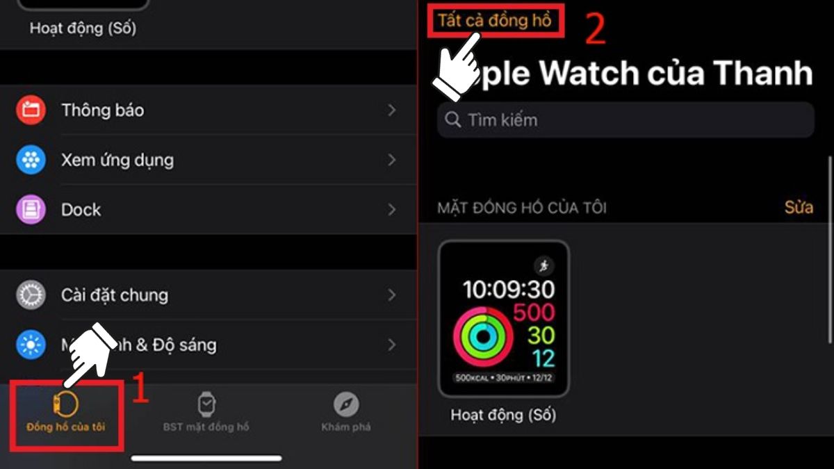Cách ngắt kết nối Apple Watch Series 9 với iPhone bước 1