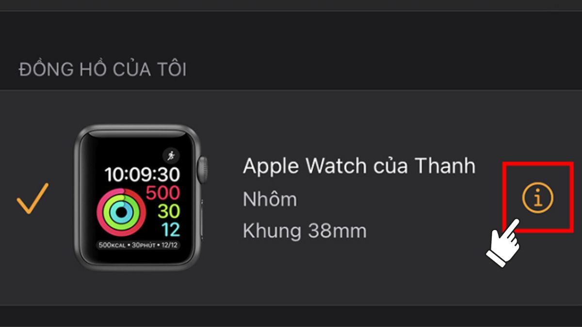 Cách ngắt kết nối Apple Watch Series 9 với iPhone bước 2