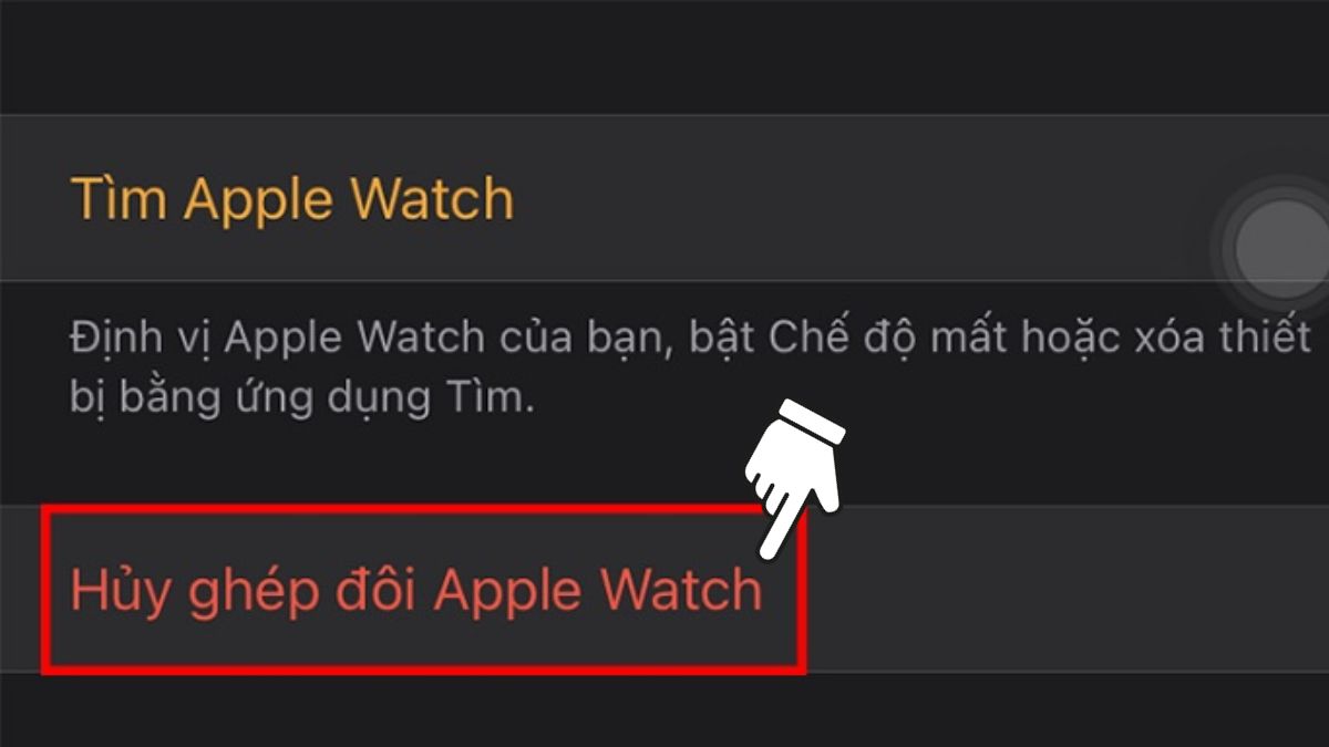 Cách ngắt kết nối Apple Watch Series 9 với iPhone bước 3