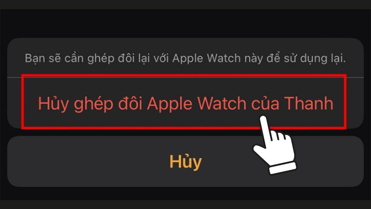 Cách ngắt kết nối Apple Watch Series 9 với iPhone bước 4