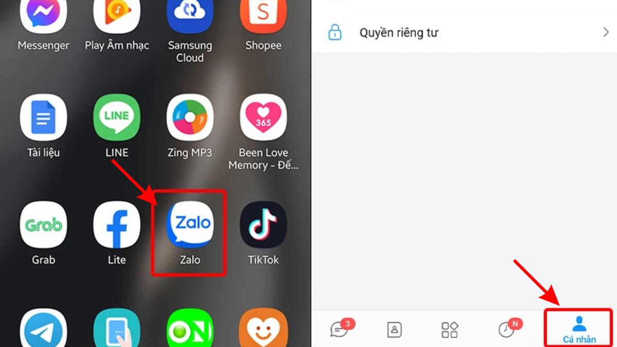 Cách đổi ngôn ngữ Zalo trên điện thoại iOS bước 1