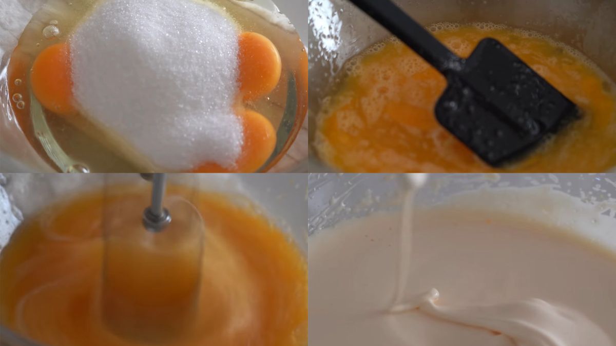 Cách làm bánh custard nhân kem trứng sữa bước 3