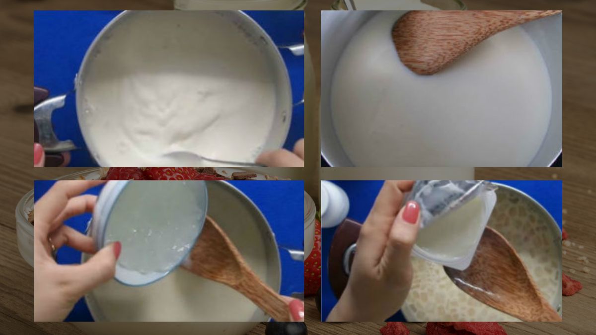 Cách làm sữa chua dẻo nha đam bước 2