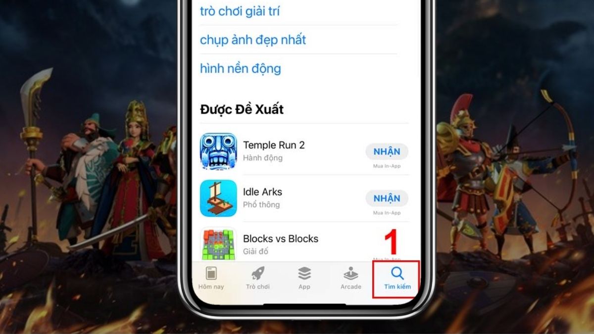 Cách tải Era of Conquest trên điện thoại iOS bước 1