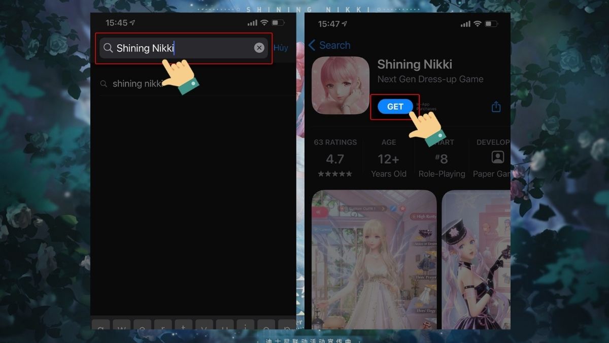 Cách tải Shining Nikki trên điện thoại iOS bước 4
