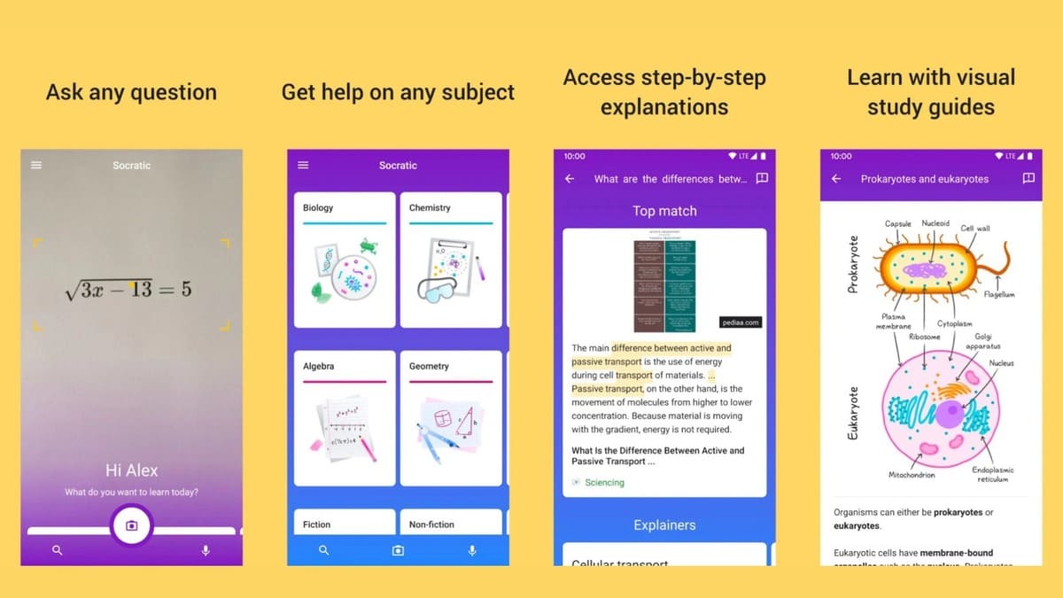Tính năng nổi bật của app giải bài tập - Socratic by Google