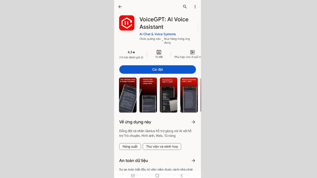 Cách tải VoiceGPT trên điện thoại Android bước 2