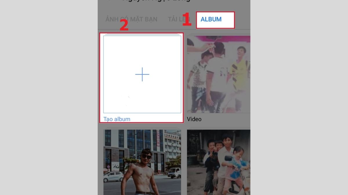 Cách tạo album ảnh trên Facebook bằng điện thoại bước 2