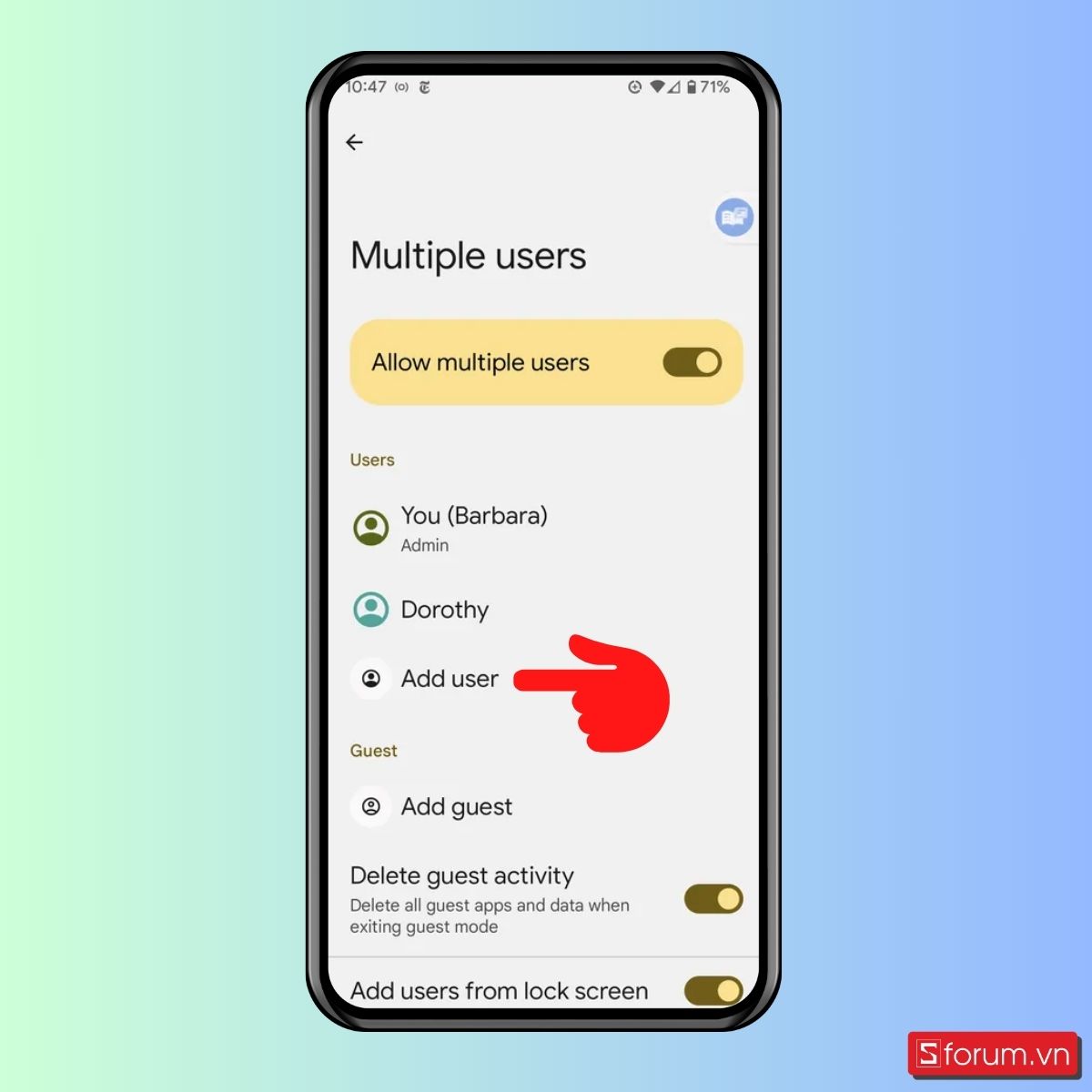 Cách thêm người dùng (Add users) - bước 1