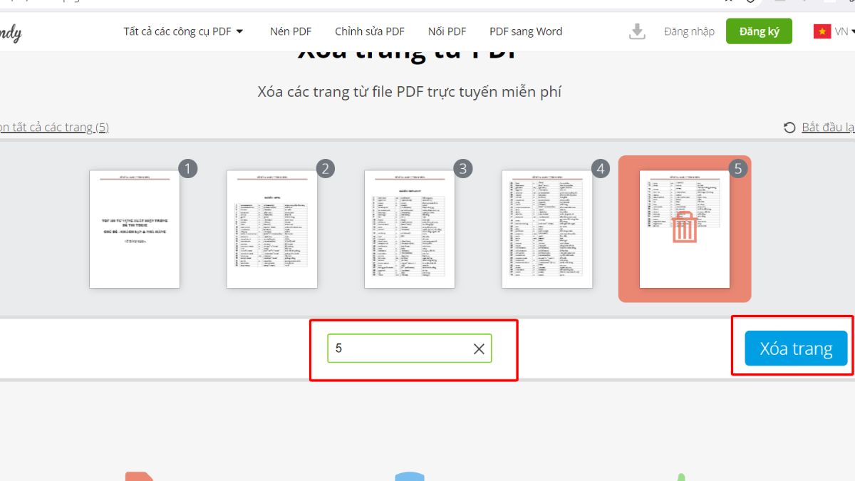 Cách xóa trang trắng trong PDF bằng PDFcandy bước 3