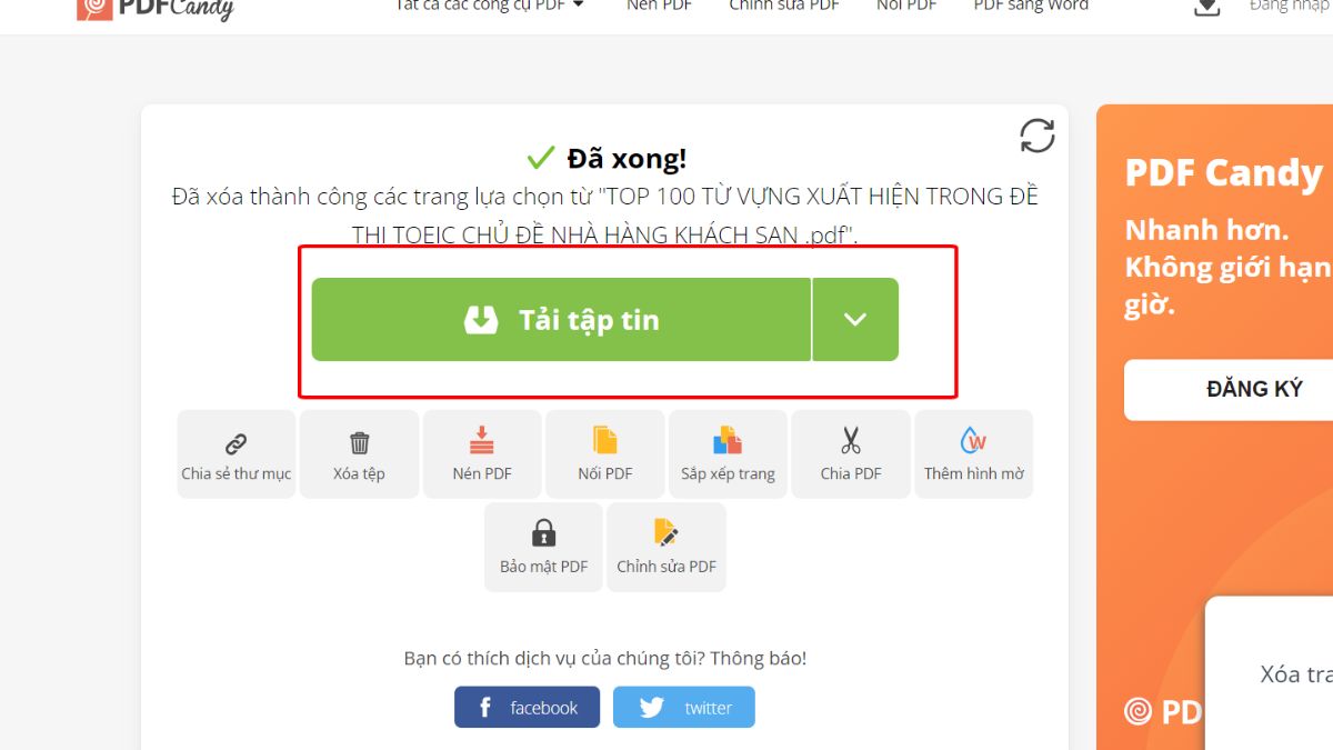 Cách xóa trang trắng trong PDF bằng PDFcandy bước 4
