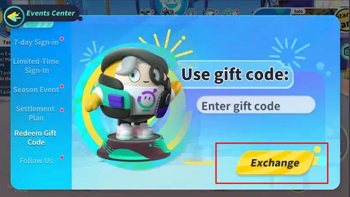 Hướng dẫn cách nhập code Eggy Party bước 4