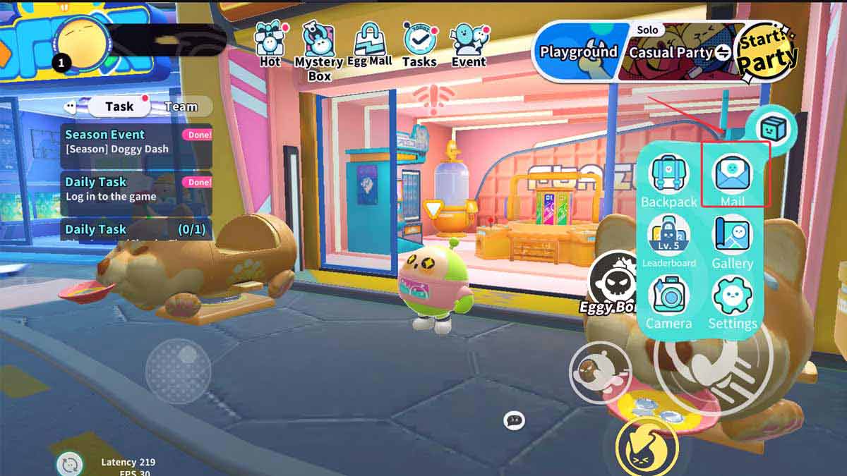 Hướng dẫn cách nhập code Eggy Party bước 5