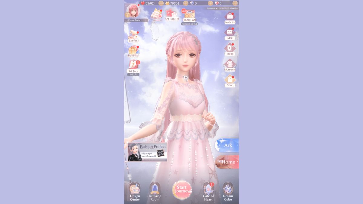 Cách nhập code Shining Nikki bước 1