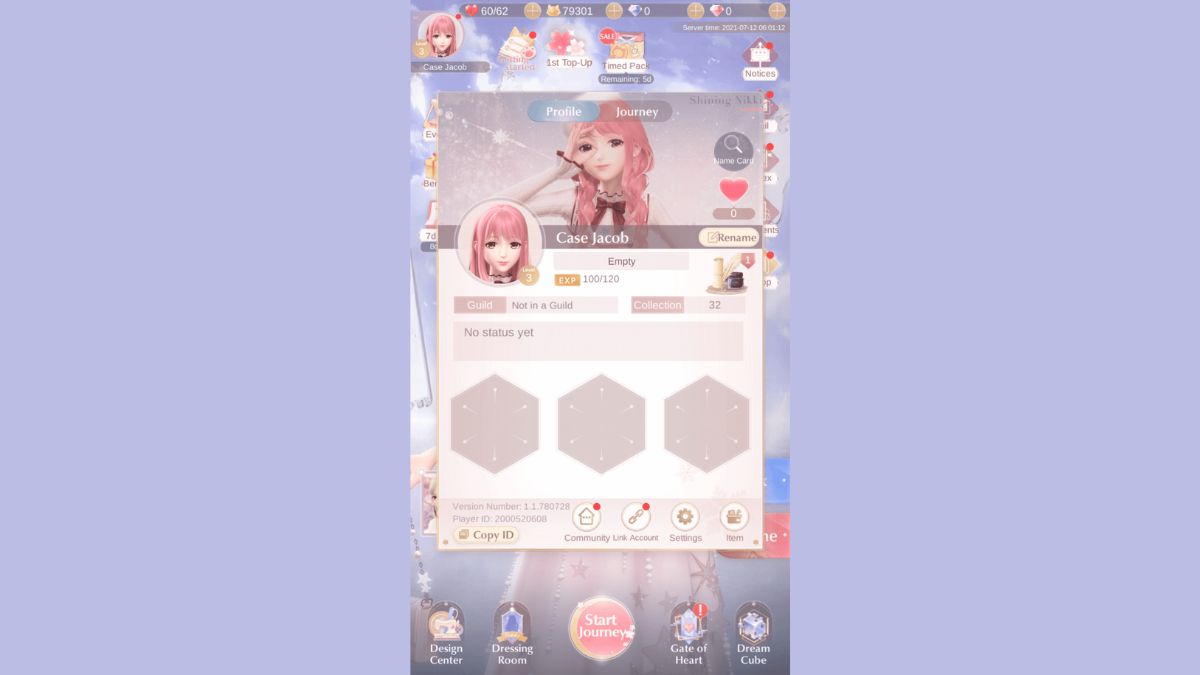 Cách nhập code Shining Nikki bước 2