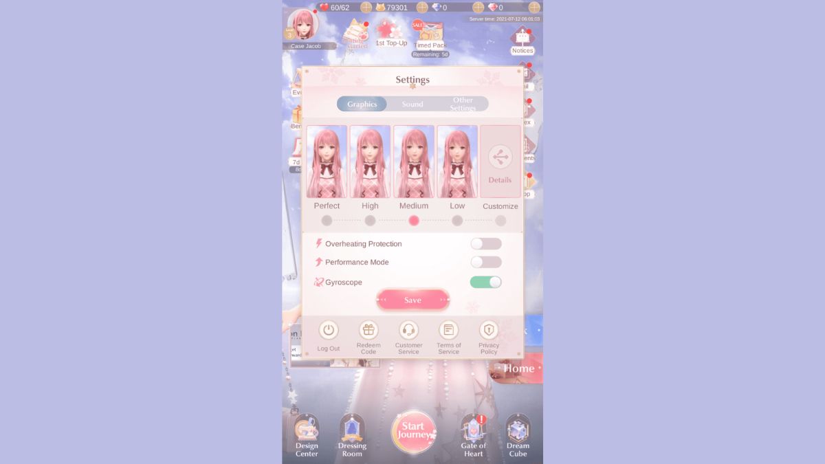 Cách nhập code Shining Nikki bước 3
