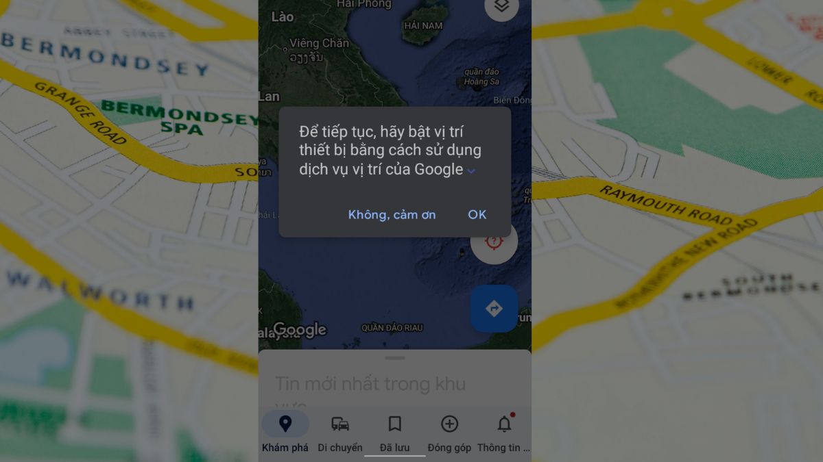 Cách định vị Google Maps trên điện thoại bước 2