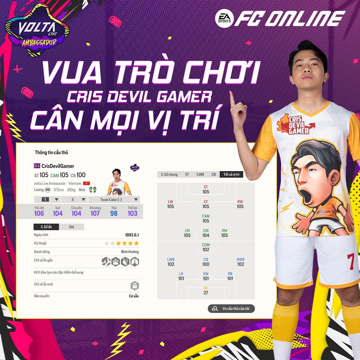 FC Online: Độ Mixi cùng Cris Phan xuất hiện với mùa thẻ VLA cực chất