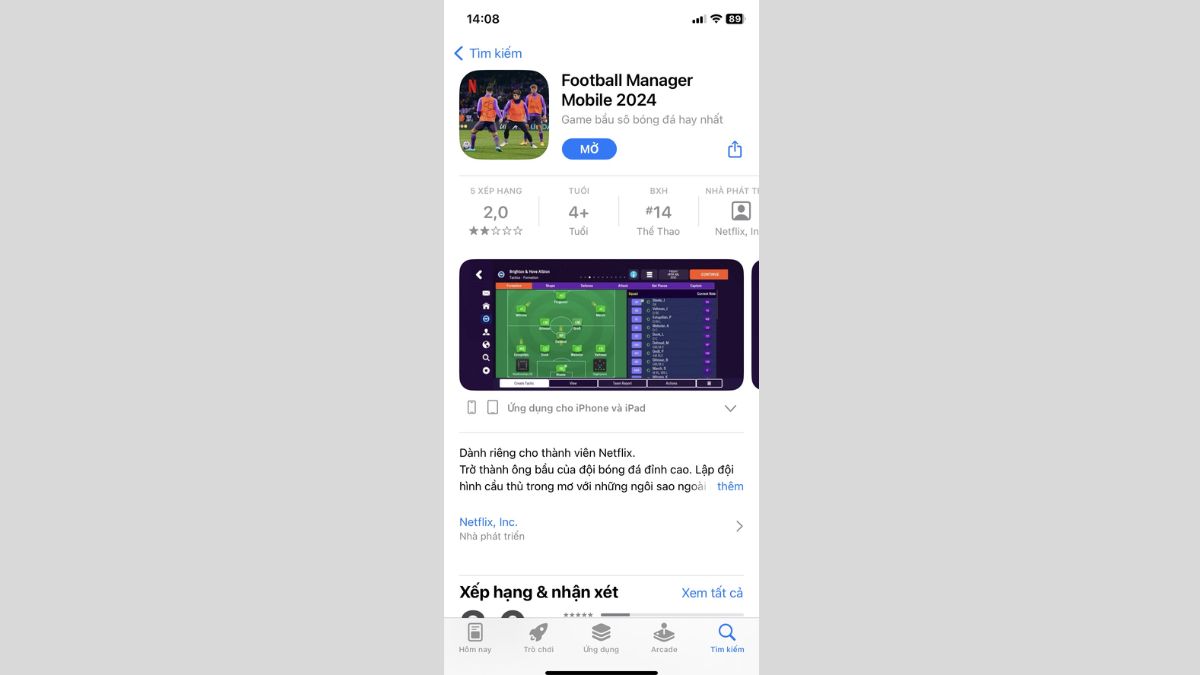 Cách tải Football Manager 2025 Mobile trên iOS bước 3