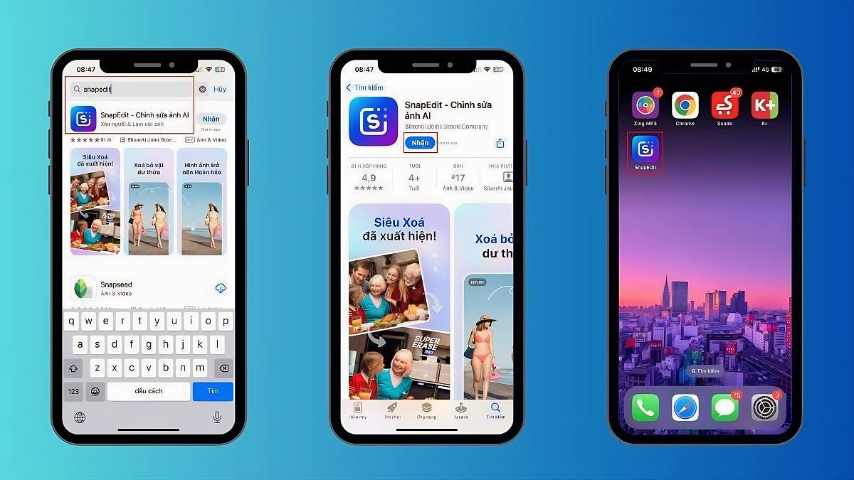 Cách tải SnapEdit trên điện thoại iPhone