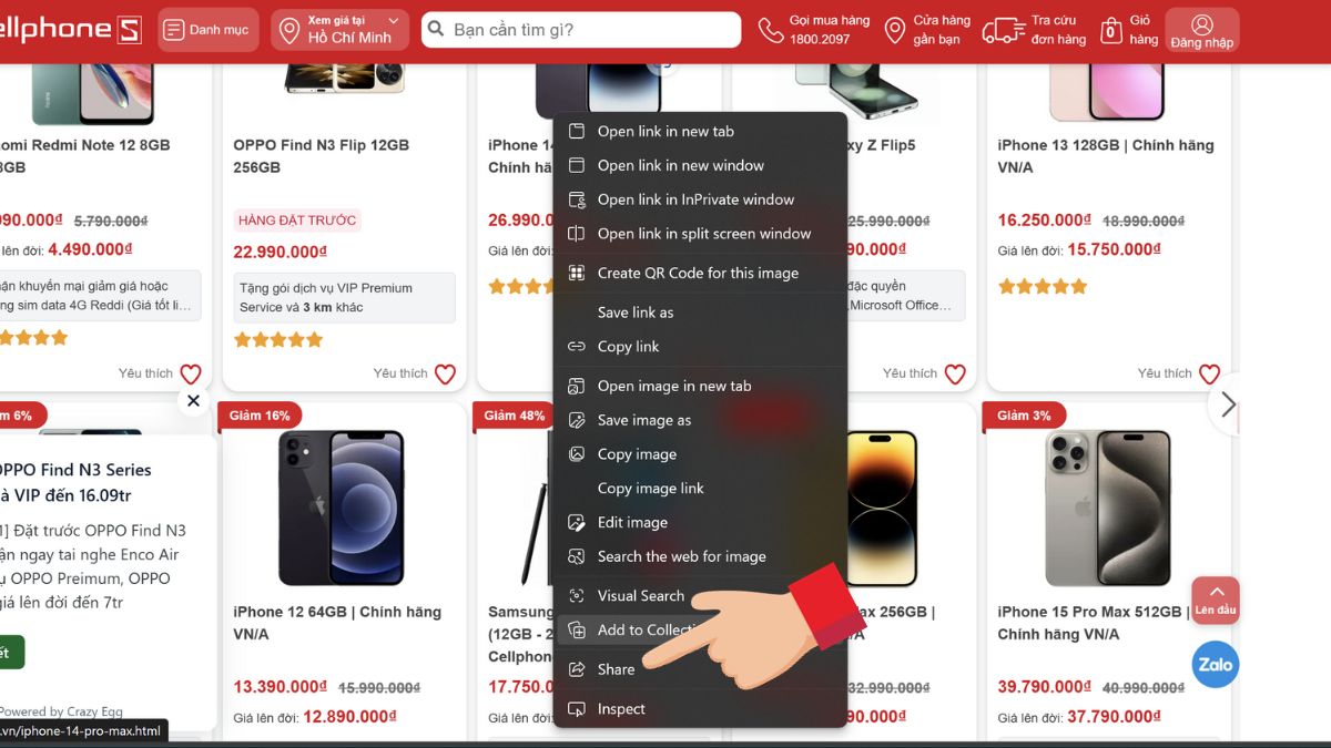 Chia sẻ liên kết của website bằng Nearby Sharing 1