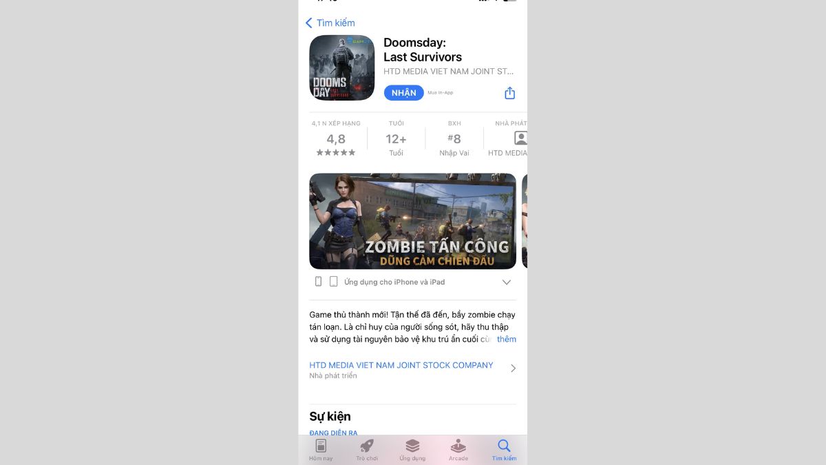Cách tải Doomsday Last Survivors trên iPhone bước 2