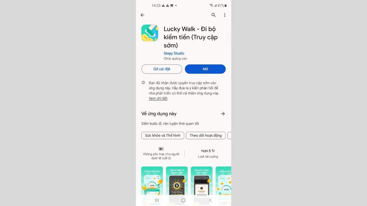 Cách tải Lucky Walk trên điện thoại Android bước 3