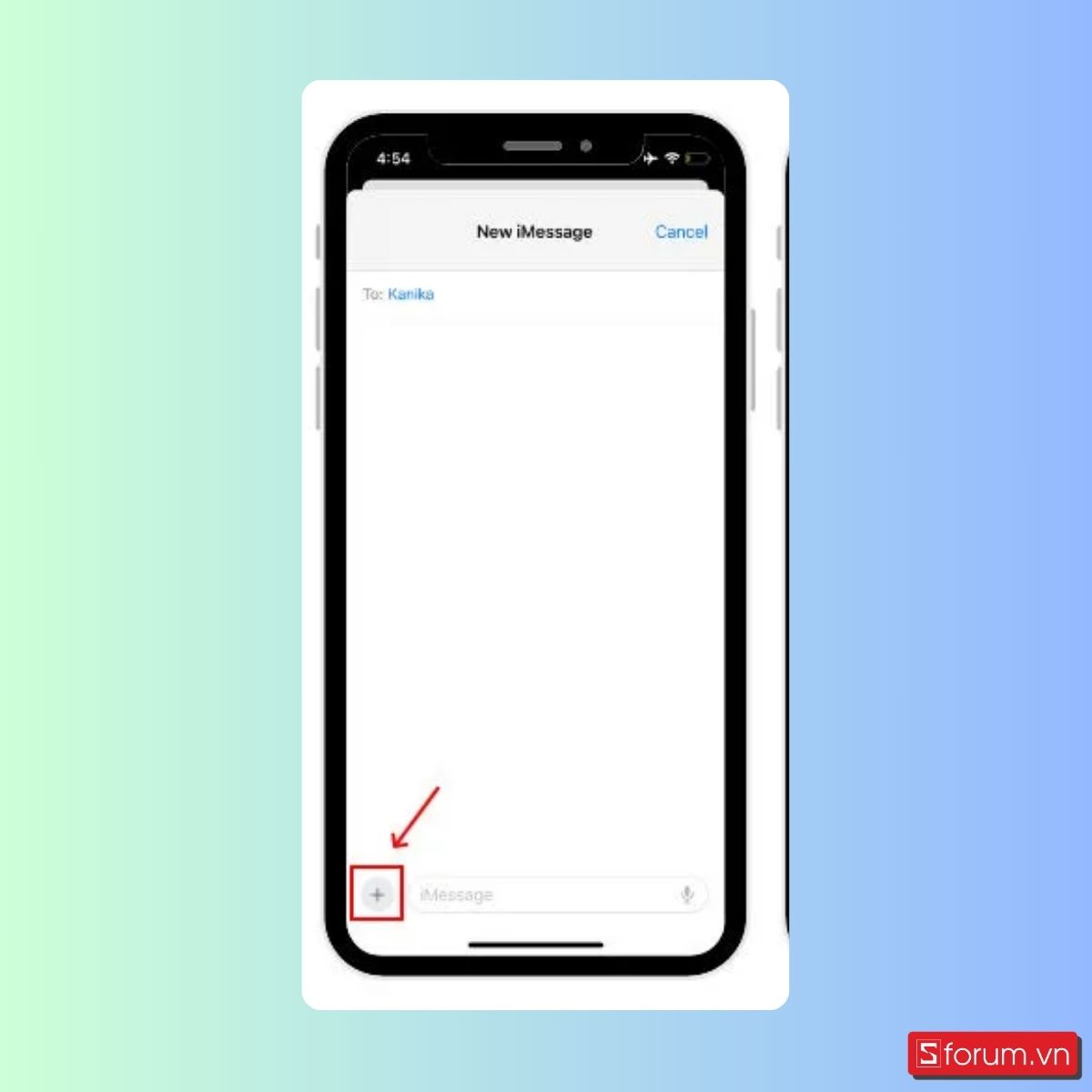 Gửi ảnh nhanh chóng trên iMessage - bước 1