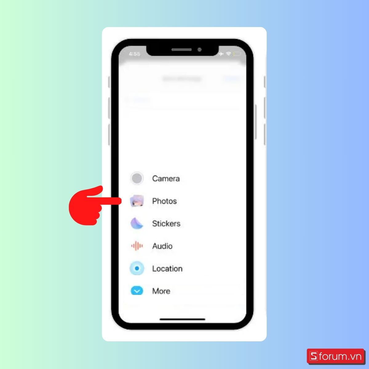Gửi ảnh nhanh chóng trên iMessage - bước 2