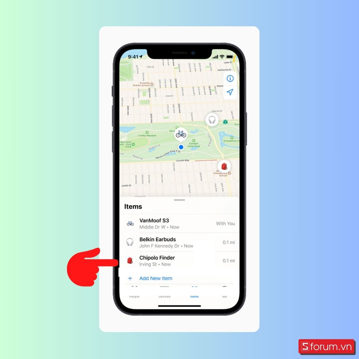 Chia sẻ AirTags bằng Find My
