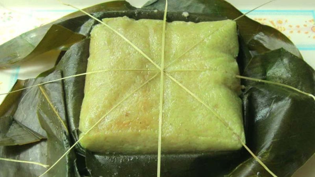 trang trí mâm bánh chưng ngày tết