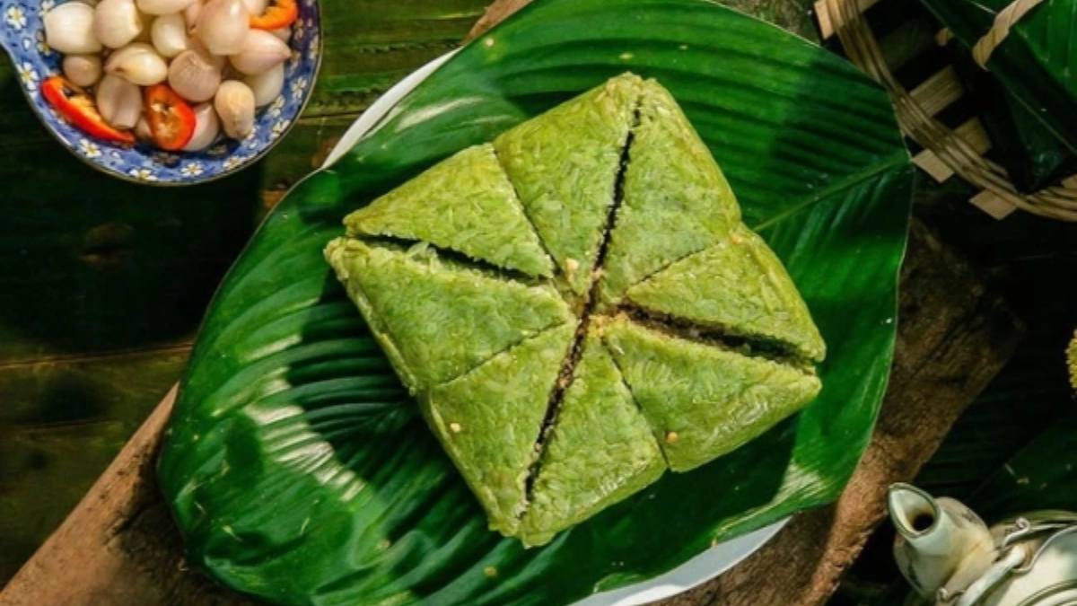 trang trí mâm bánh chưng ngày tết