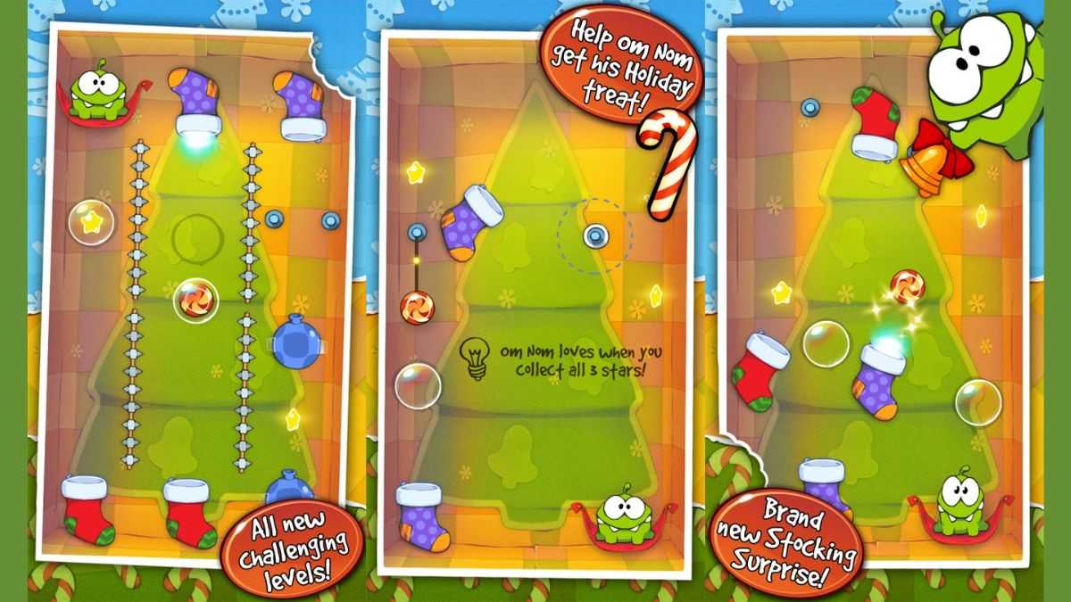 Cut The Rope Giáng Sinh - Game trò chơi Giáng Sinh hay nhất 2023