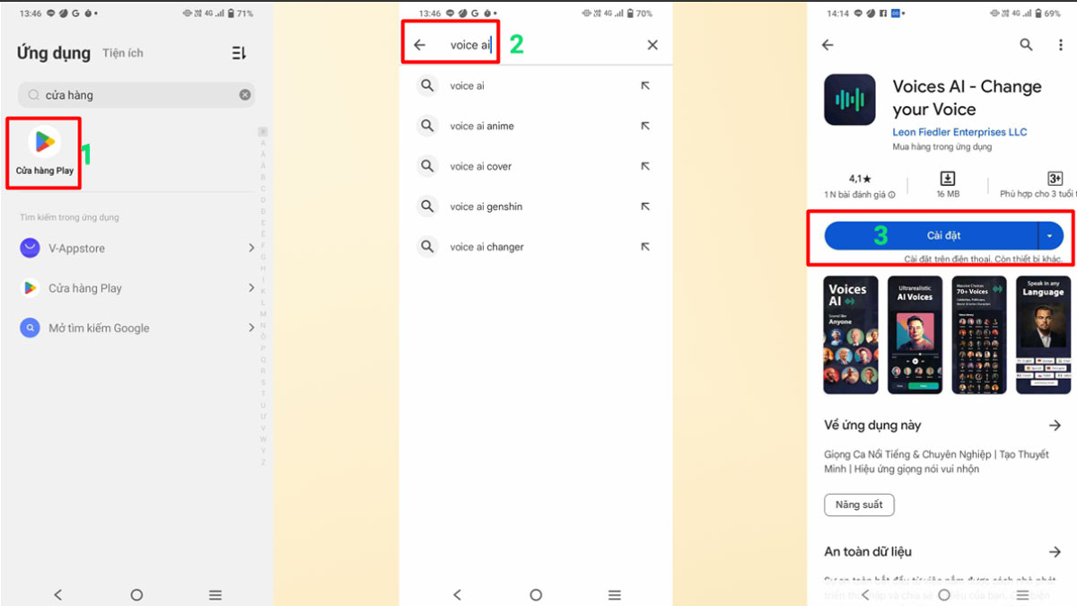 Hướng dẫn cách tải Voice AI trên điện thoại Android