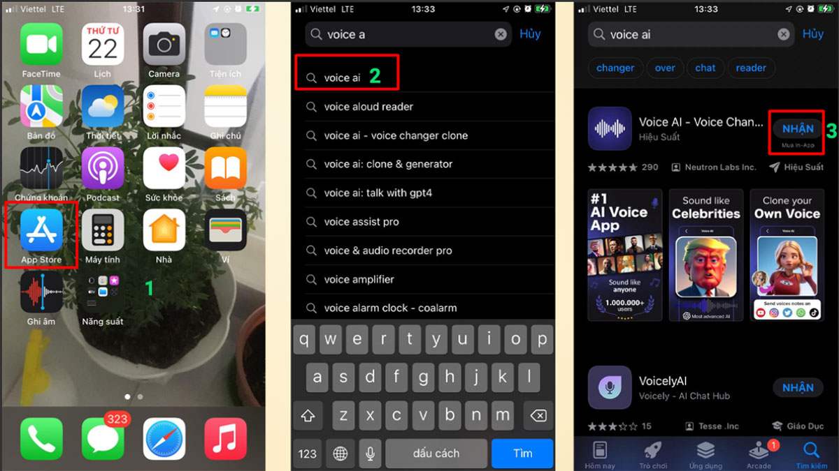 Hướng dẫn cách tải Voice AI trên điện thoại IOS