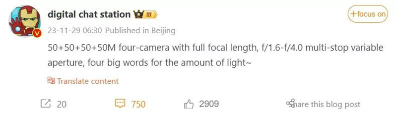 Thông số camera của Xiaomi 14 Ultra