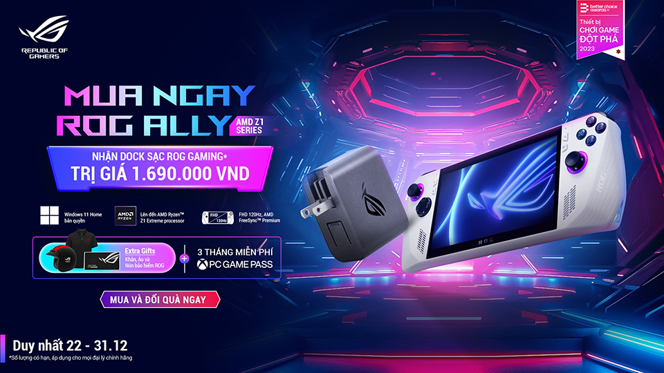 ROG Ally nhận ngay quà giới hạn