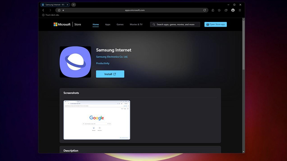 Trình duyệt web Samsung Internet ra mắt trên PC Windows