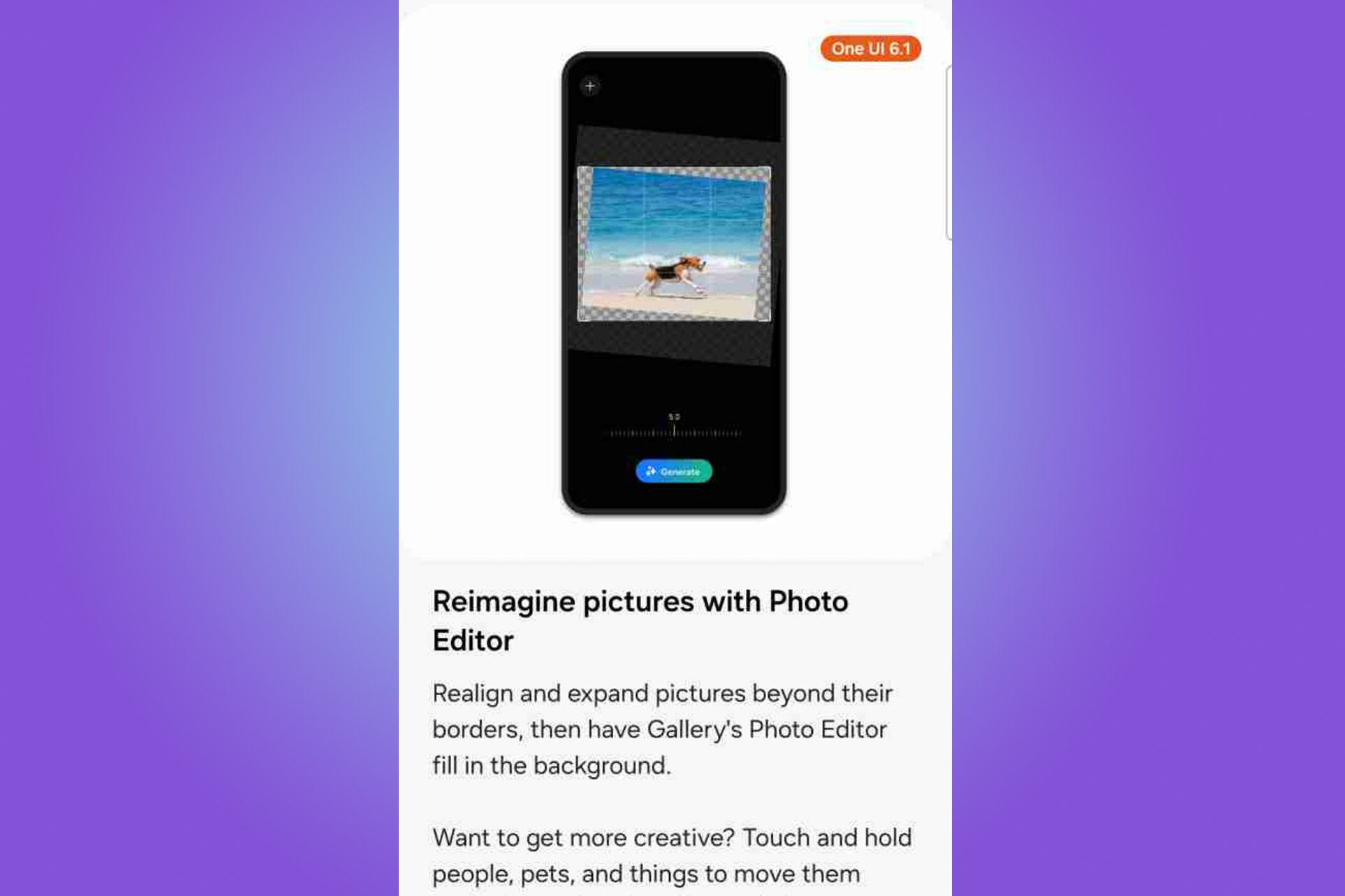 OneUI 6.1 giúp cắt ghép đối tượng bằng thao tác kéo và thả