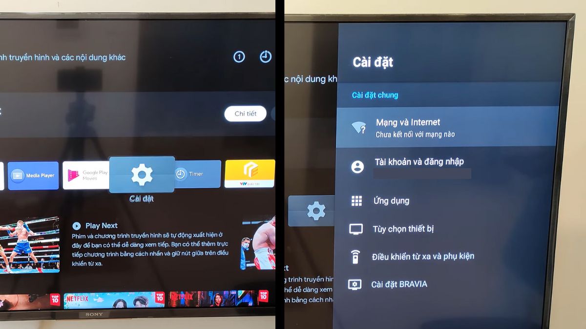 Cách kết nối Wifi cho Tivi Darling bước 2