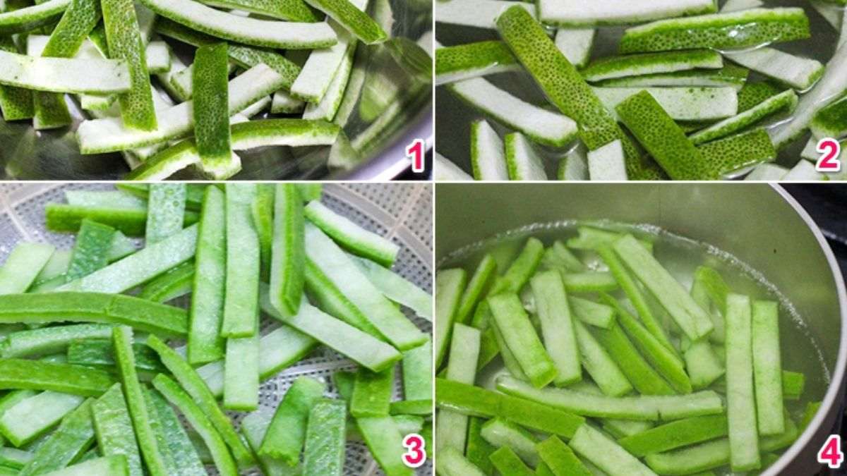 Mứt vỏ bưởi, bước 1
