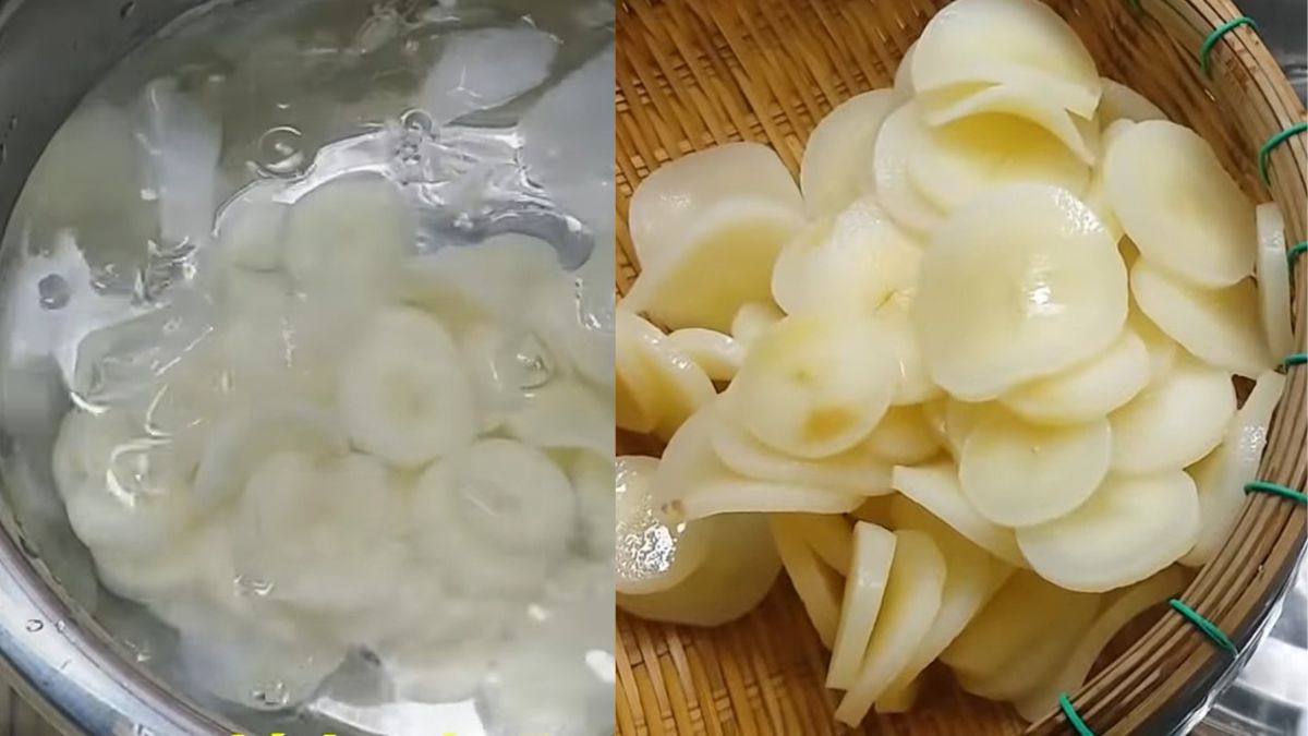 Mứt khoai mì, bước 2