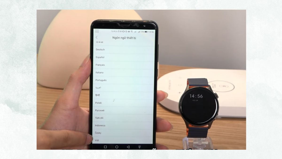 Thay đổi ngôn ngữ của đồng hồ Kieslect KR Pro - bước 2
