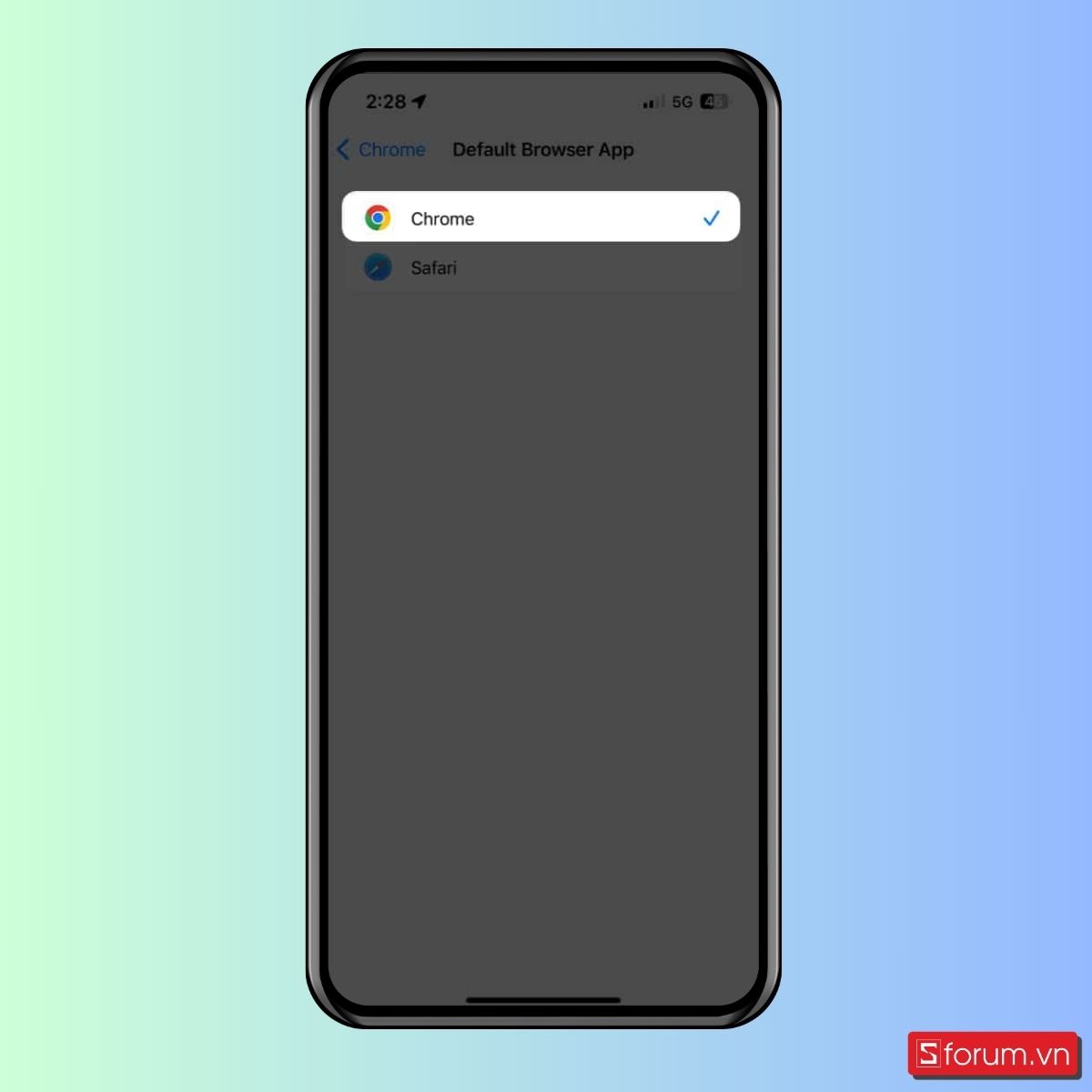 Thay đổi trình duyệt mặc định của iPhone - bước 3