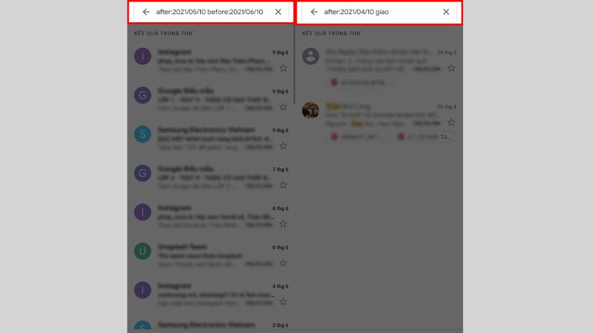 Cách tìm lại Email cũ trên điện thoại trong Gmail cách 2