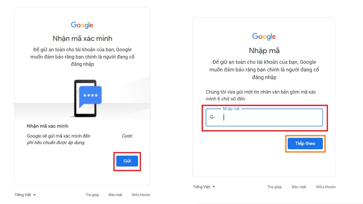 Cách tìm lại email bằng số điện thoại bước 3