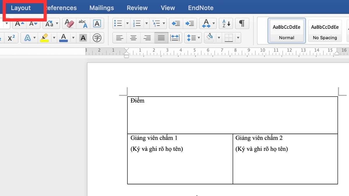 Cách xóa dòng kẻ trong Word bằng Eraser bước 1